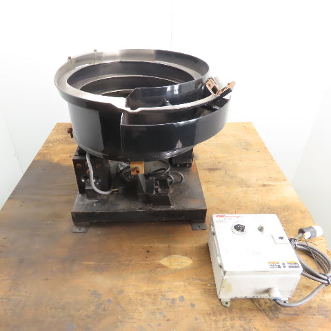 AFM Vibratory Parts Feeder 18" ID x 8" Deep Bowl 1Ph 115V W/ Syntron Controller