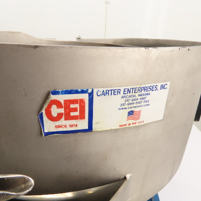 CEI Vibratory Parts Feeder 18" ID x 6" Deep Bowl 1Ph 115V W/ Moorfeed Controller