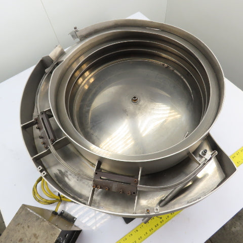 CEI Vibratory Parts Feeder 18" ID x 6" Deep Bowl 1Ph 115V W/ Moorfeed Controller