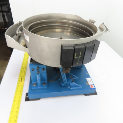 CEI Vibratory Parts Feeder 18" ID x 6" Deep Bowl 1Ph 115V W/ Moorfeed Controller