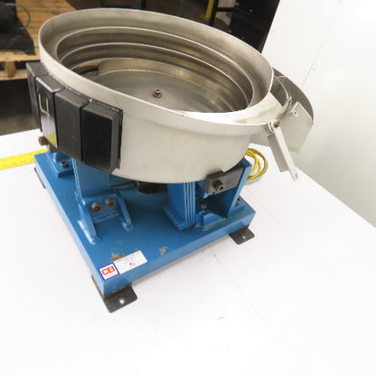 CEI Vibratory Parts Feeder 18" ID x 6" Deep Bowl 1Ph 115V W/ Moorfeed Controller