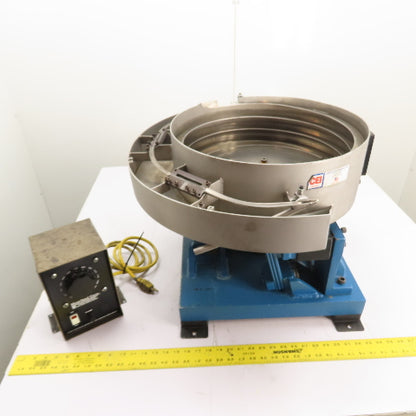 CEI Vibratory Parts Feeder 18" ID x 6" Deep Bowl 1Ph 115V W/ Moorfeed Controller