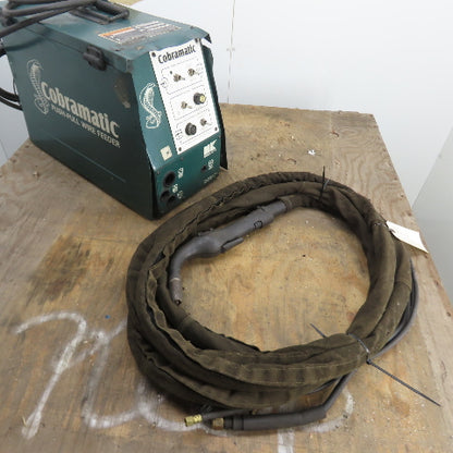 MK Cobramatic 150-005 GMAW Wire Feeder Push-Pull w/ Cobra Gun Whip 115VAC 1Ph