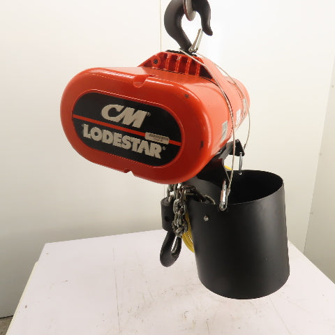 CM Lodestar Model RRS 2Ton 4000LB Electric Chain Hoist 20'Lift 16FPM 230/460 3Ph