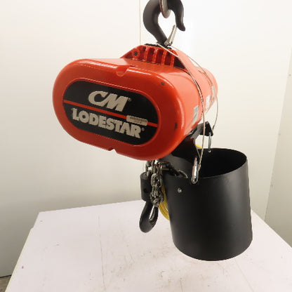 CM Lodestar Model RRS 2Ton 4000LB Electric Chain Hoist 20'Lift 16FPM 230/460 3Ph