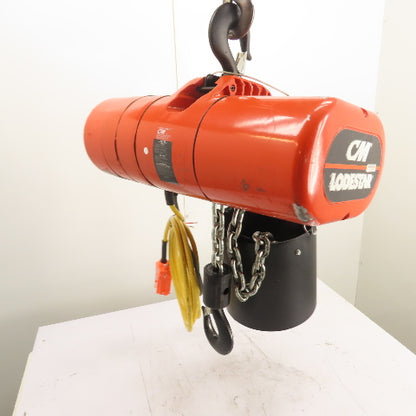 CM Lodestar Model RRS 2Ton 4000LB Electric Chain Hoist 20'Lift 16FPM 230/460 3Ph