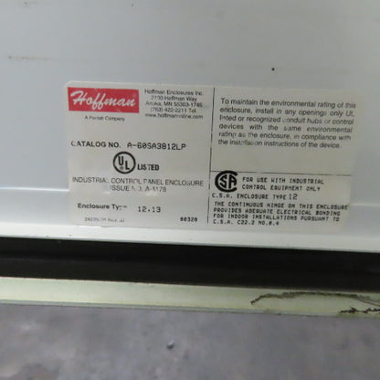 Hoffman 60SA3812LP 60" x 38" x 12" Free Standing Type 12,13 Electrical Enclosure