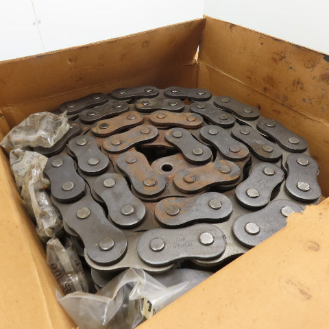 Renold 180-2 10FT Double Strand Riveted Roller Chain 180-2 2-1/4" Pitch 10' L