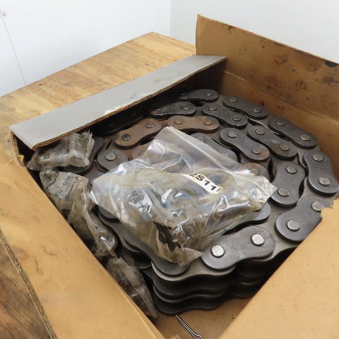 Renold 180-2 10FT Double Strand Riveted Roller Chain 180-2 2-1/4" Pitch 10' L