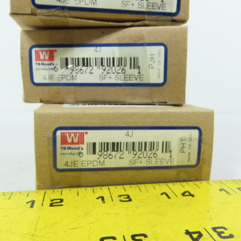 TB Wood's 4J EPDM Rubber Flexible Sleeve Coupling Insert Size 4 Lot Of 4