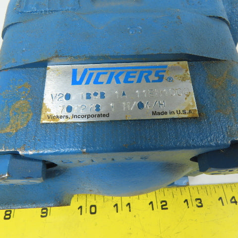 Vickers 707278-1 V20-1B9B-1A11-EN1000 Single Vane Hydraulic Pump 3/4" Shaft