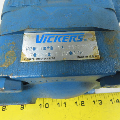 Vickers 707278-1 V20-1B9B-1A11-EN1000 Single Vane Hydraulic Pump 3/4" Shaft
