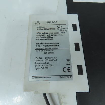 Stellar SR22-30 30A 3-Phase Compact Soft Starter 208-460VAC