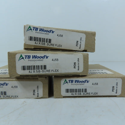 TB Wood's 32ZR17 4J58 4J x 5/8" Sure-Flex Sleeve Coupling Flange Lot of 4