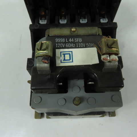 Square D 9998L44SFB 8903LO40 20A 4-Pole Lighting Contactor 120V Coil