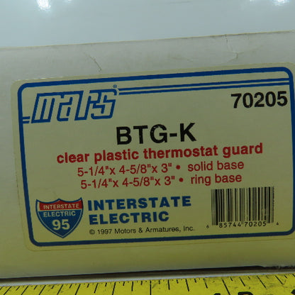 MARS 70205 BTG-K Clear Locking Thermostat Cover