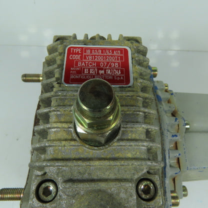 Bonfiglioli VB 0.5/R 1/6.5 A19 Variable Speed Drive 158.7/24.6 RPM Parts/Repair