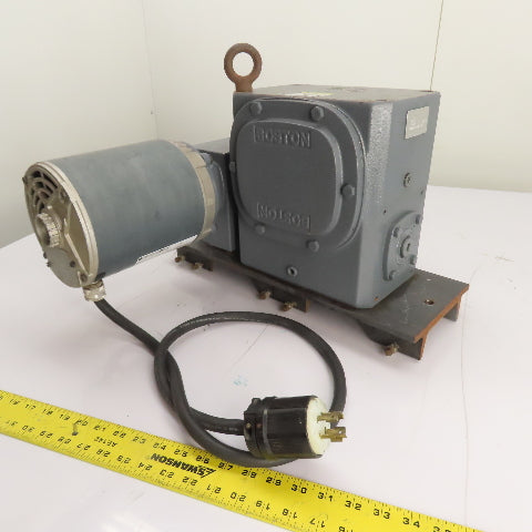 Boston Gear FWA738-200-B5-G 200:1 Ratio Gear Reducer 1HP Motor 230/460V 3Ph