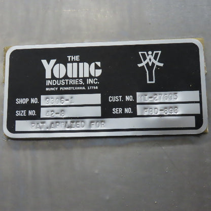 Young Industries 42-8 Ventilated Bag Dump Station 24" x 32" W/ Compactor 3Ph