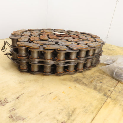 Renold 180 Double Strand Riveted Roller Chain 180-2 2-1/4" Pitch 15' L