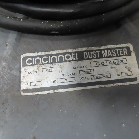 Cincinnati 200S 3Z002B 55 Gallon Drum Dust Collector 2Hp 208-220/440V Tested
