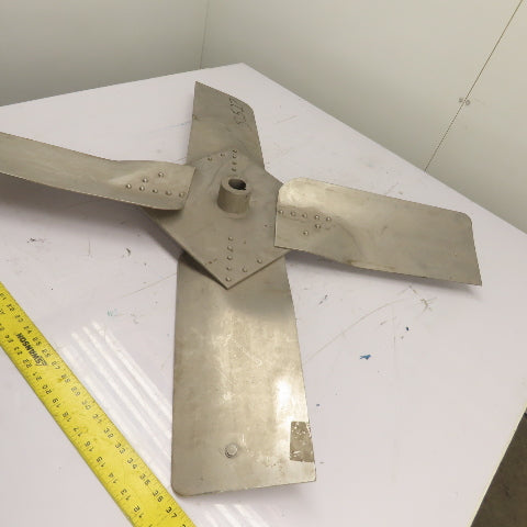4-Blade 41.5"OD Stainless Steel Mixing Paddle Impeller Propeller Fan 1-3/8" Bore