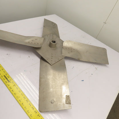 4-Blade 41.5"OD Stainless Steel Mixing Paddle Impeller Propeller Fan 1-3/8" Bore