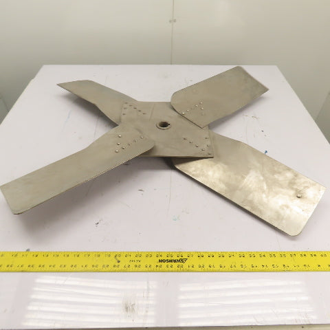 4-Blade 41.5"OD Stainless Steel Mixing Paddle Impeller Propeller Fan 1-3/8" Bore