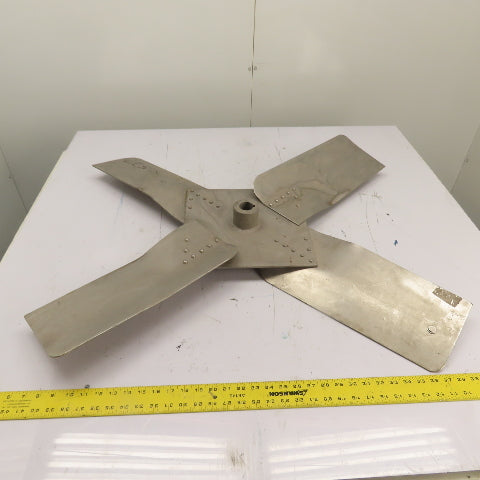 4-Blade 41.5"OD Stainless Steel Mixing Paddle Impeller Propeller Fan 1-3/8" Bore