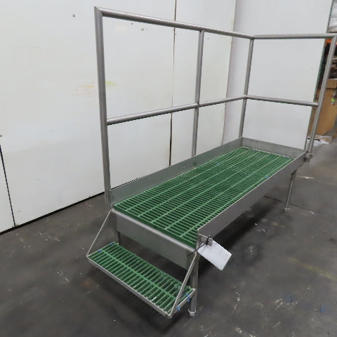 Stainless Steel Right Side Work Platform Step Wash Down 25" x 68" x 18" Tall