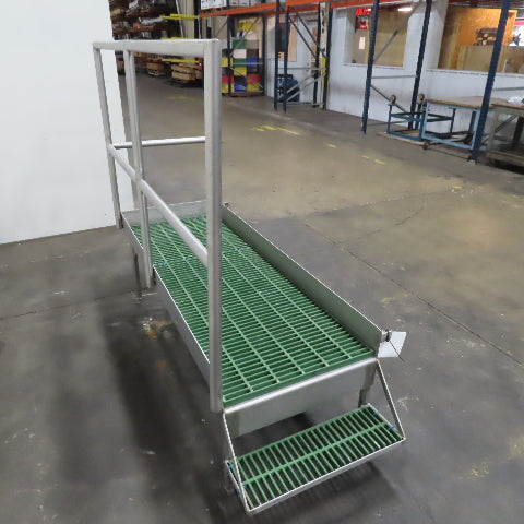Stainless Steel Right Side Work Platform Step Wash Down 25" x 68" x 18" Tall