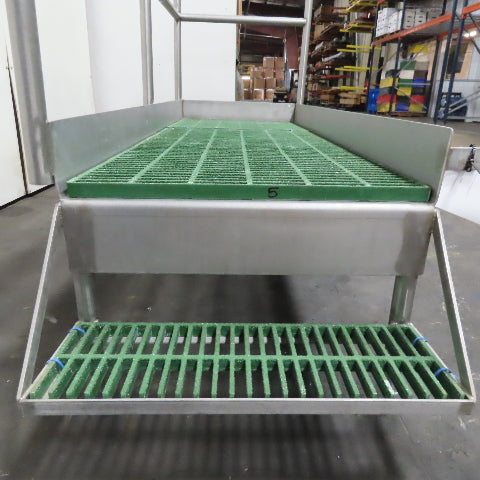 Stainless Steel Right Side Work Platform Step Wash Down 25" x 68" x 18" Tall
