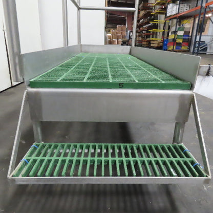Stainless Steel Right Side Work Platform Step Wash Down 25" x 68" x 18" Tall