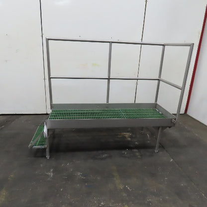 Stainless Steel Right Side Work Platform Step Wash Down 25" x 68" x 18" Tall