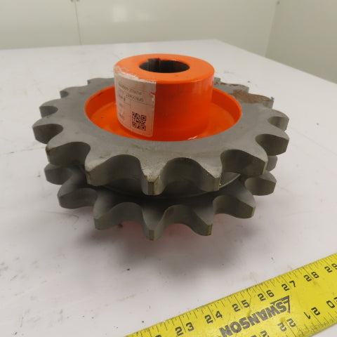 Select BWR8C1 Double Strand Roller Chain Sprocket 50mm Bore 17 Teeth 10-1/2"OD