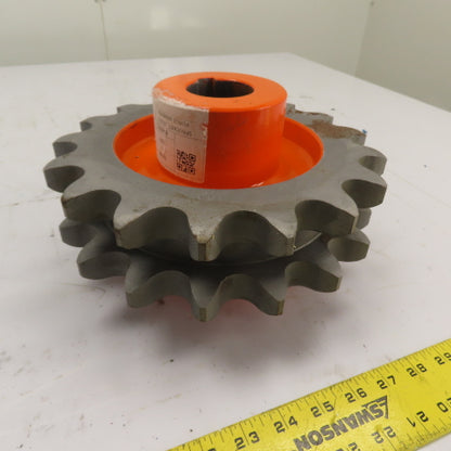 Select BWR8C1 Double Strand Roller Chain Sprocket 50mm Bore 17 Teeth 10-1/2"OD