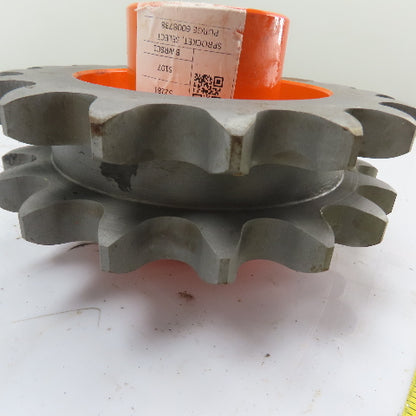Select BWR8C1 Double Strand Roller Chain Sprocket 50mm Bore 17 Teeth 10-1/2"OD