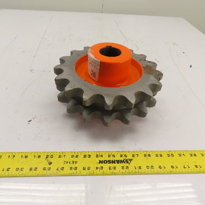 Select BWR8C1 Double Strand Roller Chain Sprocket 50mm Bore 17 Teeth 10-1/2"OD