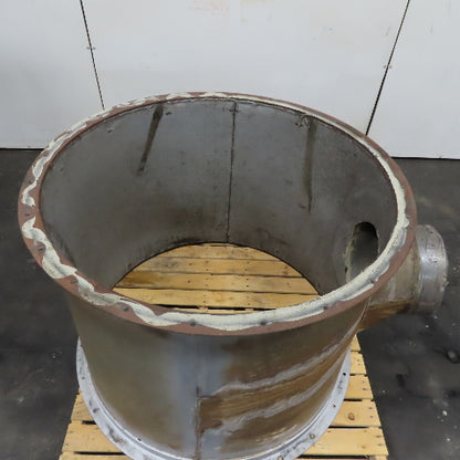 N/A 42" x 39" Flange Mount Welded 16Ga. Galvanized Branch Wye 12"