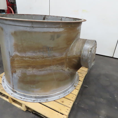 N/A 42" x 39" Flange Mount Welded 16Ga. Galvanized Branch Wye 12"