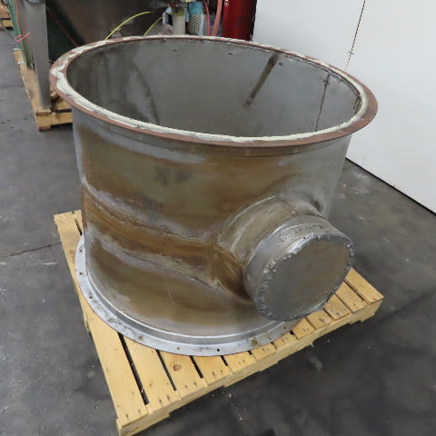 N/A 42" x 39" Flange Mount Welded 16Ga. Galvanized Branch Wye 12"