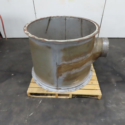 N/A 42" x 39" Flange Mount Welded 16Ga. Galvanized Branch Wye 12"