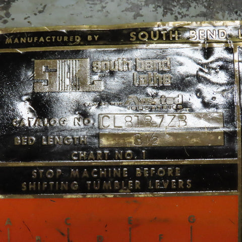 South Bend CL8187ZB 10" Quick Change Toolroom 1" Collet Lathe 208-480V Extras!