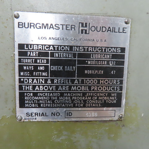 Burgmaster 6 Spindle Gang Drill Press 1/.5Hp 2 Speed 9" Throat 208-230/460V 3Ph
