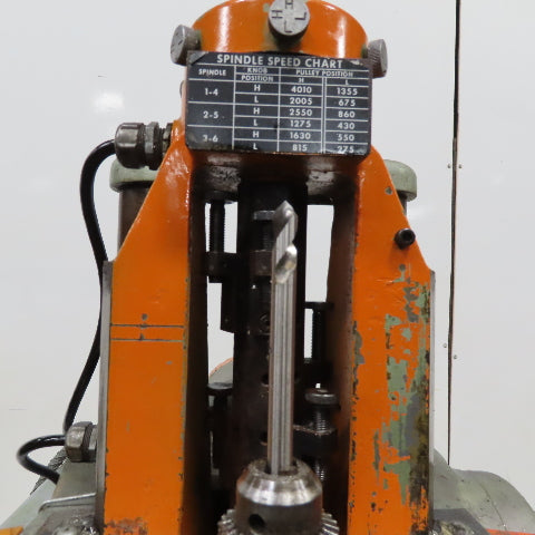 Burgmaster 6 Spindle Gang Drill Press 1/.5Hp 2 Speed 9" Throat 208-230/460V 3Ph