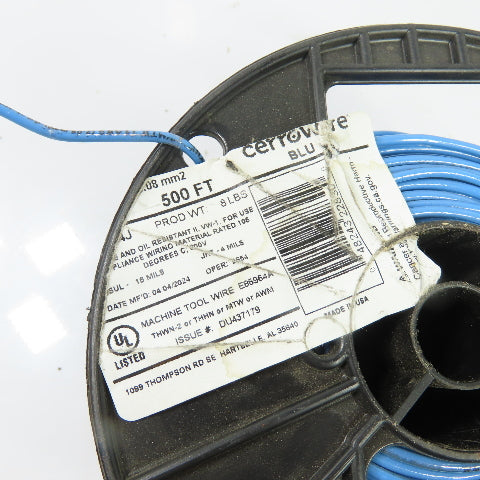 Cerrowire N/A 14AWG Blue Stranded Copper THHN/THWN-2/MTW Wire 600V 235'
