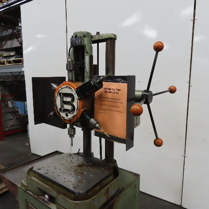Burgmaster 6 Spindle Gang Drill Press 1/.5Hp 2 Speed 9" Throat 208-230/460V 3Ph