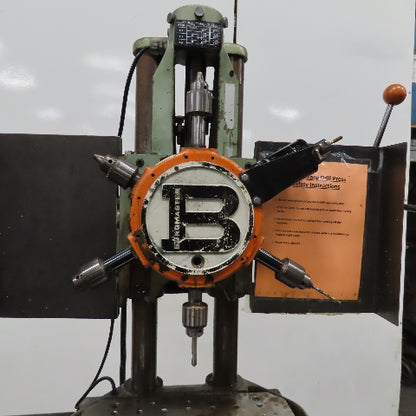 Burgmaster 6 Spindle Gang Drill Press 1/.5Hp 2 Speed 9" Throat 208-230/460V 3Ph