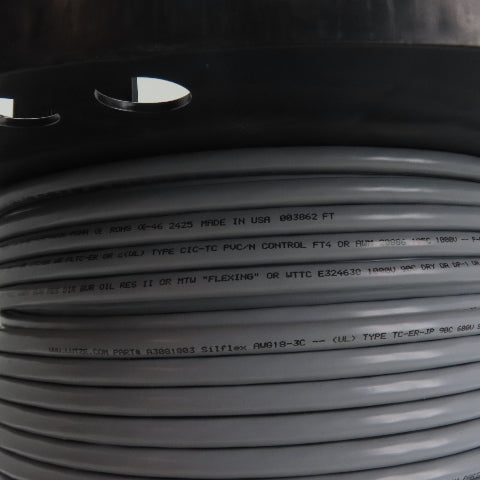 Lutze A3081803 18AWG 3-Conductor Flexible Control Cable 600V 330'