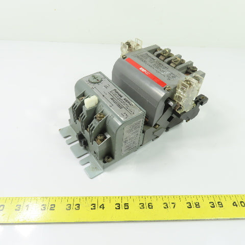Furnas 14DS32A 600VAC 27A Motor Starter w/48ASD3M20 Overload Relay 120V Coil